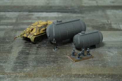 Airfield Fuel Tank - 3D Printed Miniature Wargaming Terrain - Awesome for Tabletop Games like Bolt Action or Flames or War