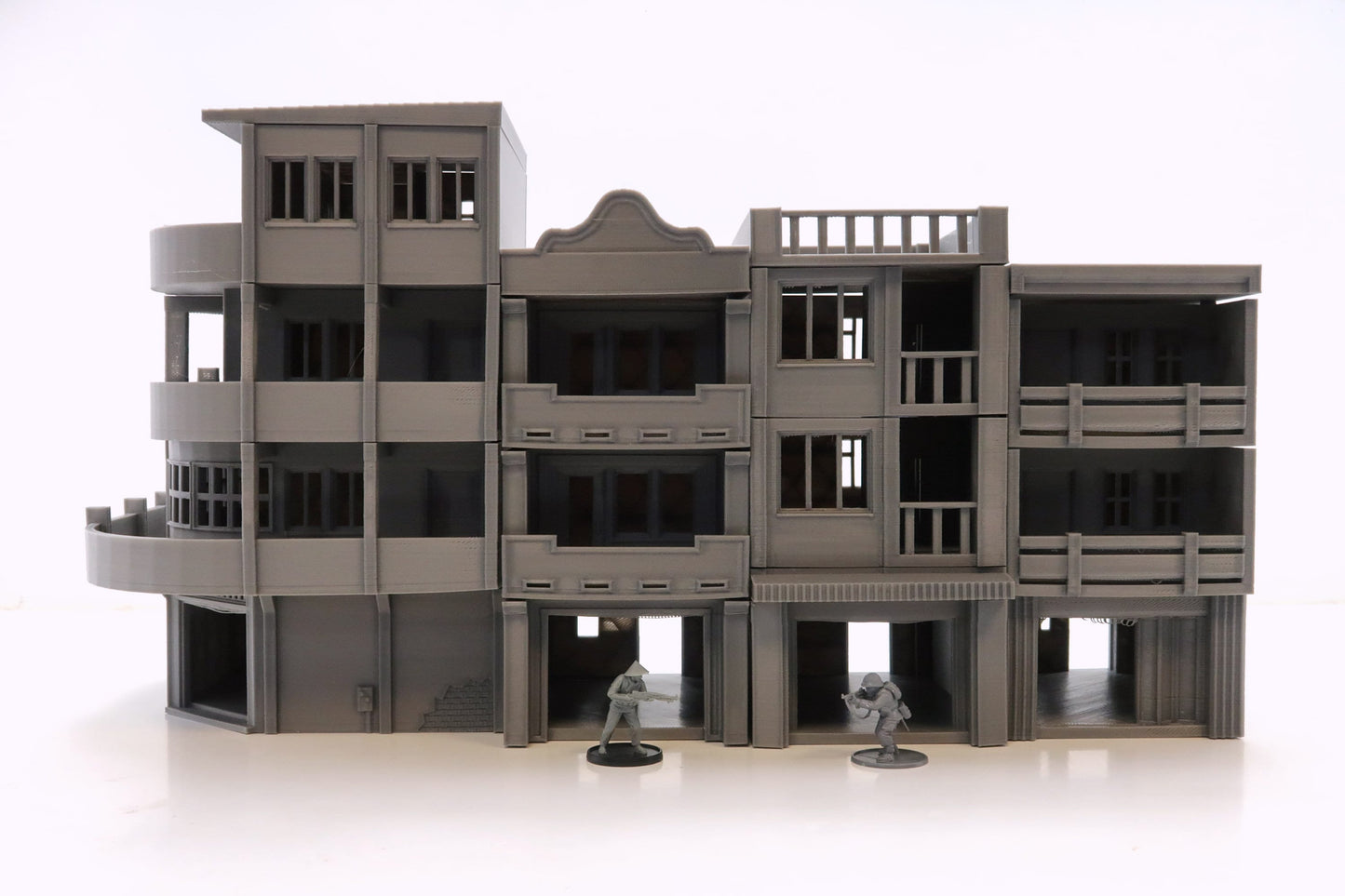Vietnam Urban Street Row Set - 3D Printed Tabletop Wargaming Terrain - Ideal for Games like Oscar Mike - Vietnam Alpha