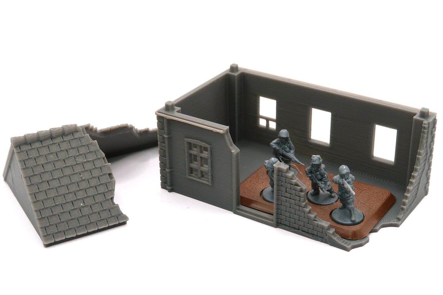 Normandy French Village Set (VOLUME 1 - Destroyed) 3D Printed Tabletop Wargaming Terrain for Miniature Games like Bolt Action, Flames of War