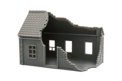 Normandy French Village Set (VOLUME 1 - Destroyed) 3D Printed Tabletop Wargaming Terrain for Miniature Games like Bolt Action, Flames of War