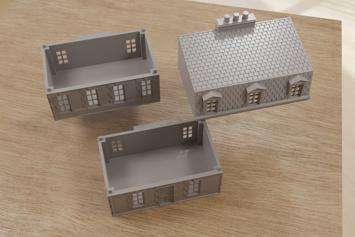 Normandy French Cottage DS T8 - 3D Printed Tabletop Wargaming Terrain for Miniature Games like Bolt Action, Flames of War