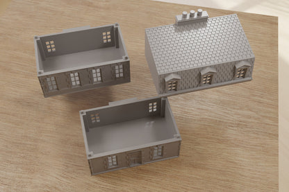 Normandy French Cottage DS T8 - 3D Printed Tabletop Wargaming Terrain for Miniature Games like Bolt Action, Flames of War