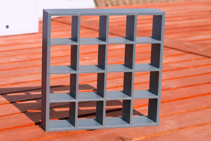 Four by Four Cubic Bookshelves - 3D Printed 1:12 Scale Miniature Dollhouse Furniture