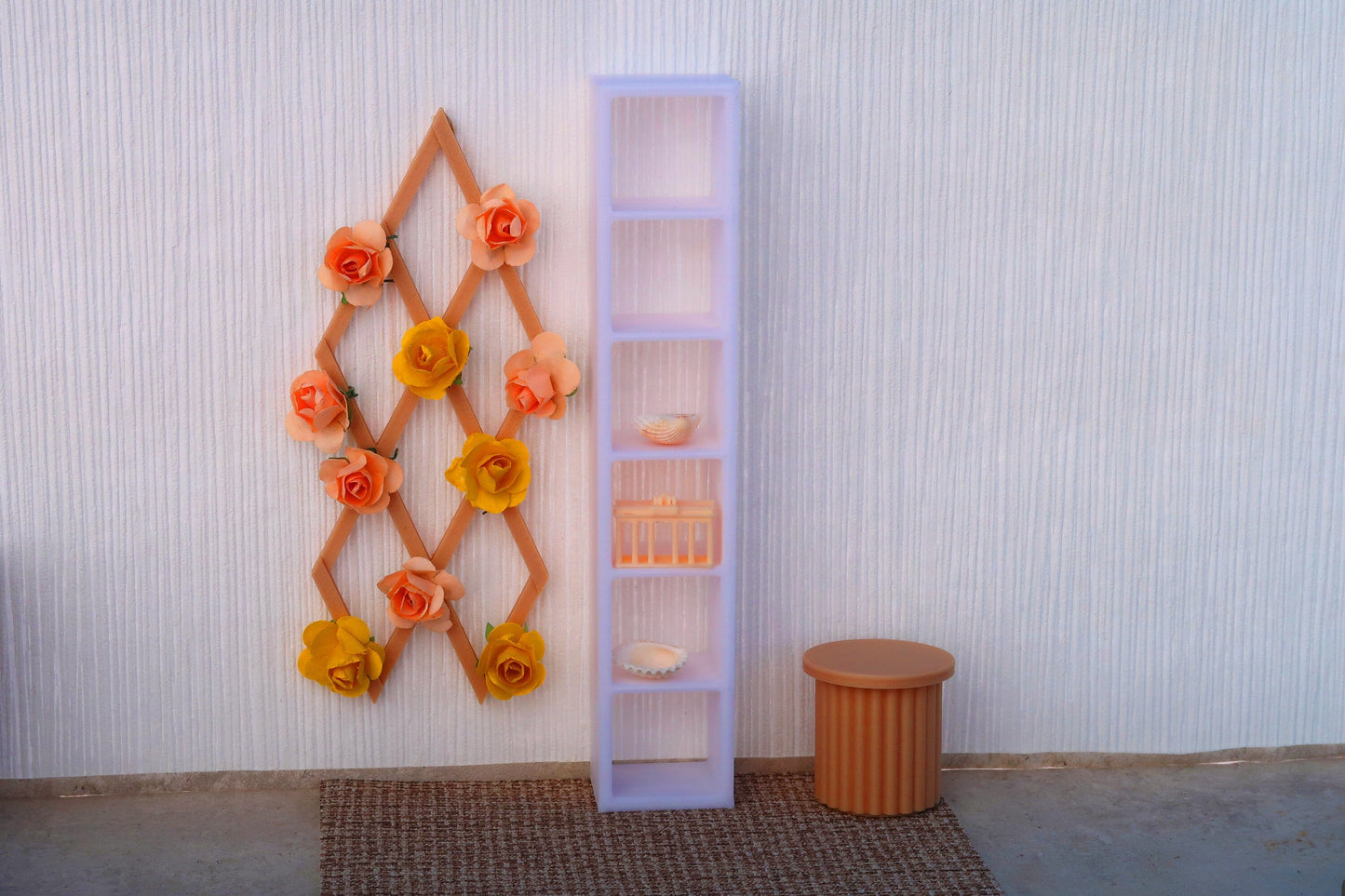 One by Six Cubic Bookshelves - 3D Printed 1:12 Scale Miniature Dollhouse Furniture