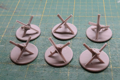 Tank Obstacle Hedgehog - 15mm, 20mm, 28mm 3D Printed Terrain for Tabletop Wargaming | Bolt Action - Set of 6pcs