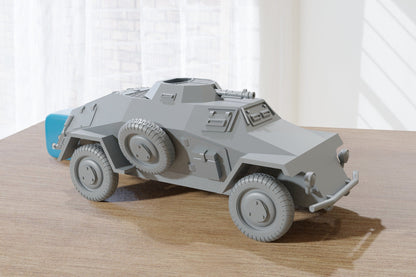 SD.KFZ 221 - WW2 German light reconnaissance vehicle - 3D Resin Printed 28mm / 20mm / 15mm Miniature Tabletop Wargaming Vehicle