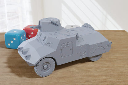 Morris MK II Reconnaissance Car WW2 British 3D Resin Printed 28mm / 20mm / 15mm Miniature Tabletop Wargaming Vehicle