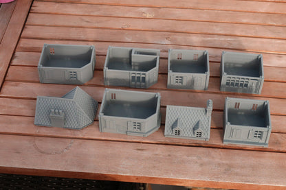 Normandy Corner Block - 3D Printed Tabletop Wargaming Terrain for Miniature Games