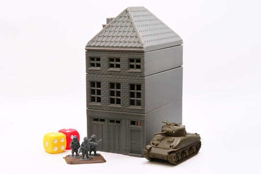 Arnhem The Netherlands Historical Building DS T1 - 3D Printed Tabletop Wargaming Terrain for Miniature Games like Bolt Action, Flames of War
