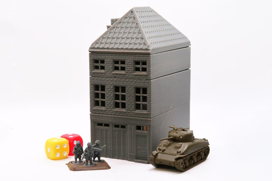 Arnhem The Netherlands Historical Building DS T1 - 3D Printed Tabletop Wargaming Terrain for Miniature Games like Bolt Action, Flames of War