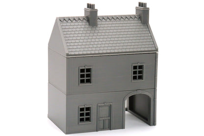 French Row House DS T1 - Tabletop Wargaming WW2 Terrain | Miniature 3D Printed Model | Flames of War & Bolt Action