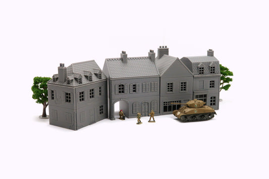 Sainte-Mère-Église French Town Set - Tabletop Wargaming WW2 Terrain | Miniature 3D Printed Model | Flames of War &amp; Bolt Action