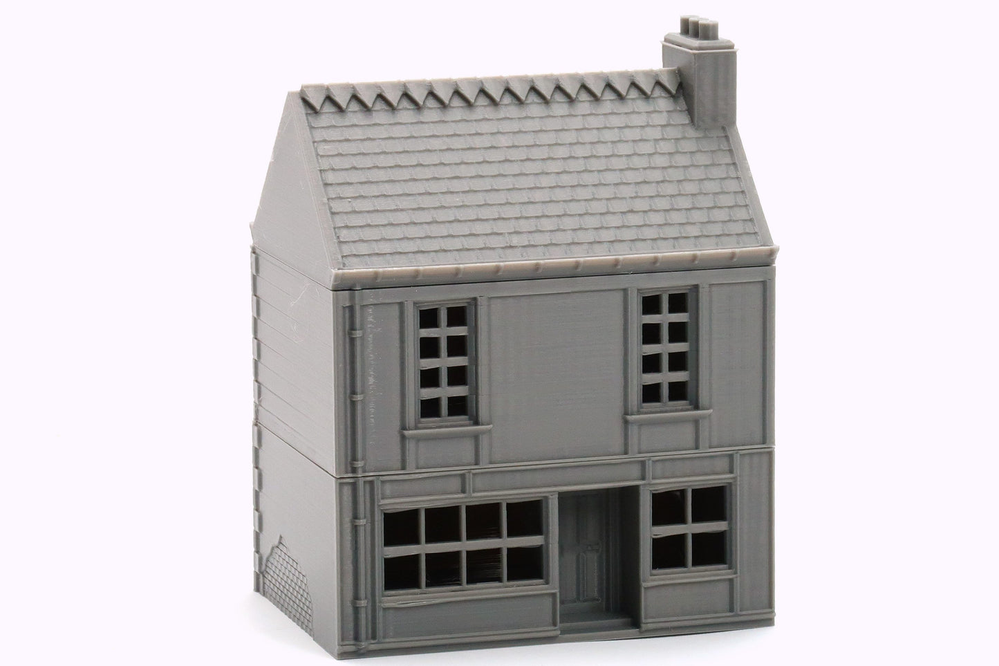 French Commercial Row House T1 - Tabletop Wargaming WW2 Terrain | Miniature 3D Printed Model | Flames of War &amp; Bolt Action