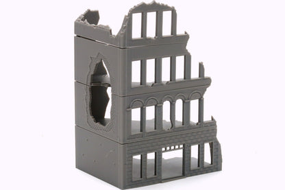 Stalingrad Ruined Store SRH MST3 - Tabletop Wargaming WW2 Terrain | Miniature 3D Printed Model | Flames of War & Bolt Action