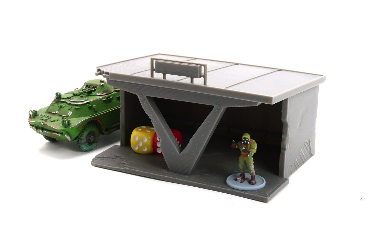 ZONA ALFA Soviet Bus Stop - Tabletop Wargames Terrain - Chernobyl Gaming Miniatures - 15mm - 20mm - 28mm - 32mm
