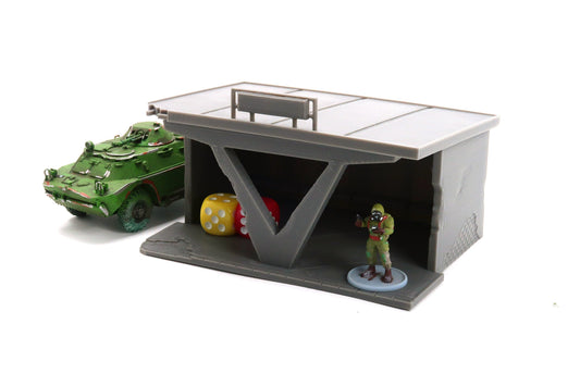 ZONA ALFA Soviet Bus Stop - Tabletop Wargames Terrain - Chernobyl Gaming Miniatures - 15mm - 20mm - 28mm - 32mm