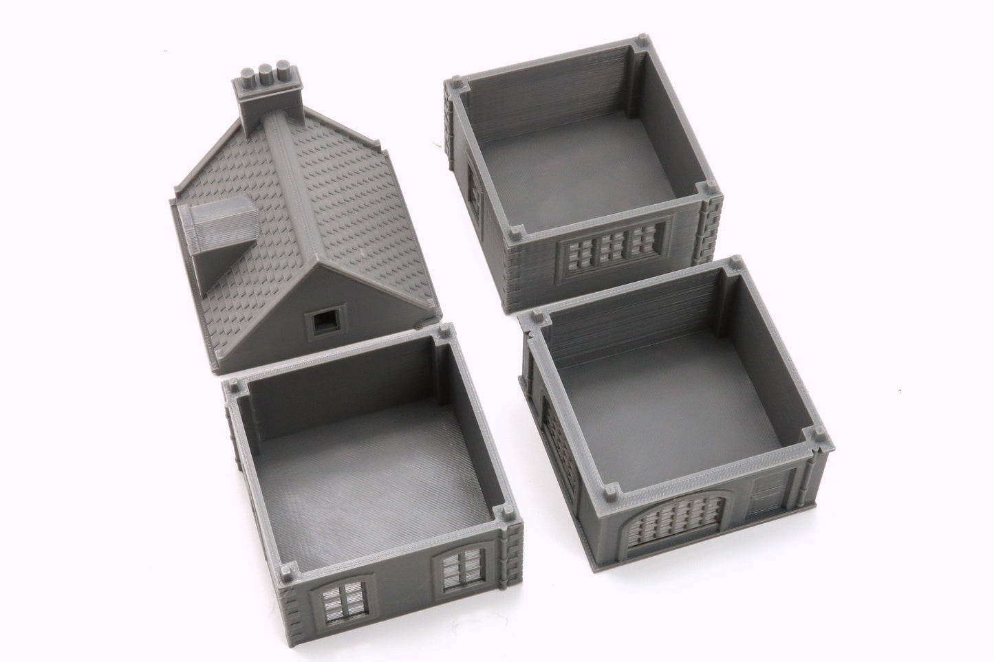 French Commercial Corner House T3 - Tabletop Wargaming WW2 Terrain | Miniature 3D Printed Model | Flames of War &amp; Bolt Action