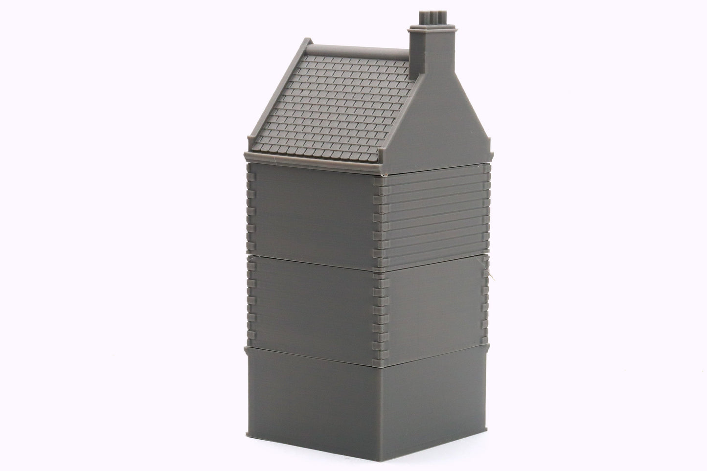 French Commercial Corner House T3 - Tabletop Wargaming WW2 Terrain | Miniature 3D Printed Model | Flames of War & Bolt Action