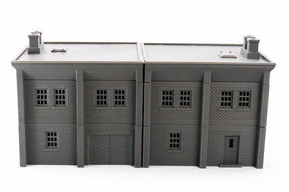 Modular Factory - Tabletop Wargaming WW2 Terrain | Miniature 3D Printed Model | Flames of War - Chain of Command