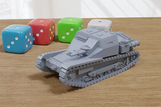Caro Veloce L3.33 (CVL 3-33.II series) - 3D Printed Miniature Wargaming Combat Vehicle - 28mm / 20mm / 15mm Scale