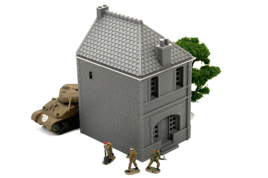 Normandy Row Cottage TS10 - French Town V4 - 3D Printed Miniature Wargaming Terrain 28mm / 20mm / 15mm Scale