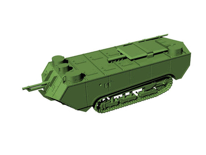 Char Saint-Chamond French WW1 Tank  - 3D Printed Miniature Wargaming Combat Vehicle - 28mm / 20mm / 15mm Scale