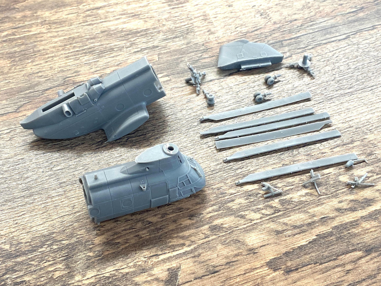 CH-46E Sea Knight Troop Transport Helicopter - 3D Printed Vehicle for Miniature Tabletop Wargames - 28mm / 20mm / 15mm Scales