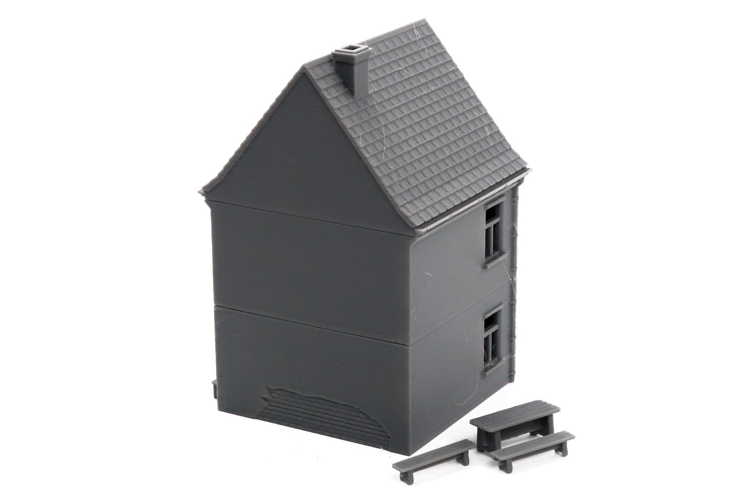 German Bierlokal with Gartengarnitur - Tabletop Wargaming Terrain 15mm - 20mm - 28mm - Miniature Gaming - 3D Printed