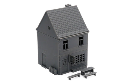 German Bierlokal with Gartengarnitur - Tabletop Wargaming Terrain 15mm - 20mm - 28mm - Miniature Gaming - 3D Printed