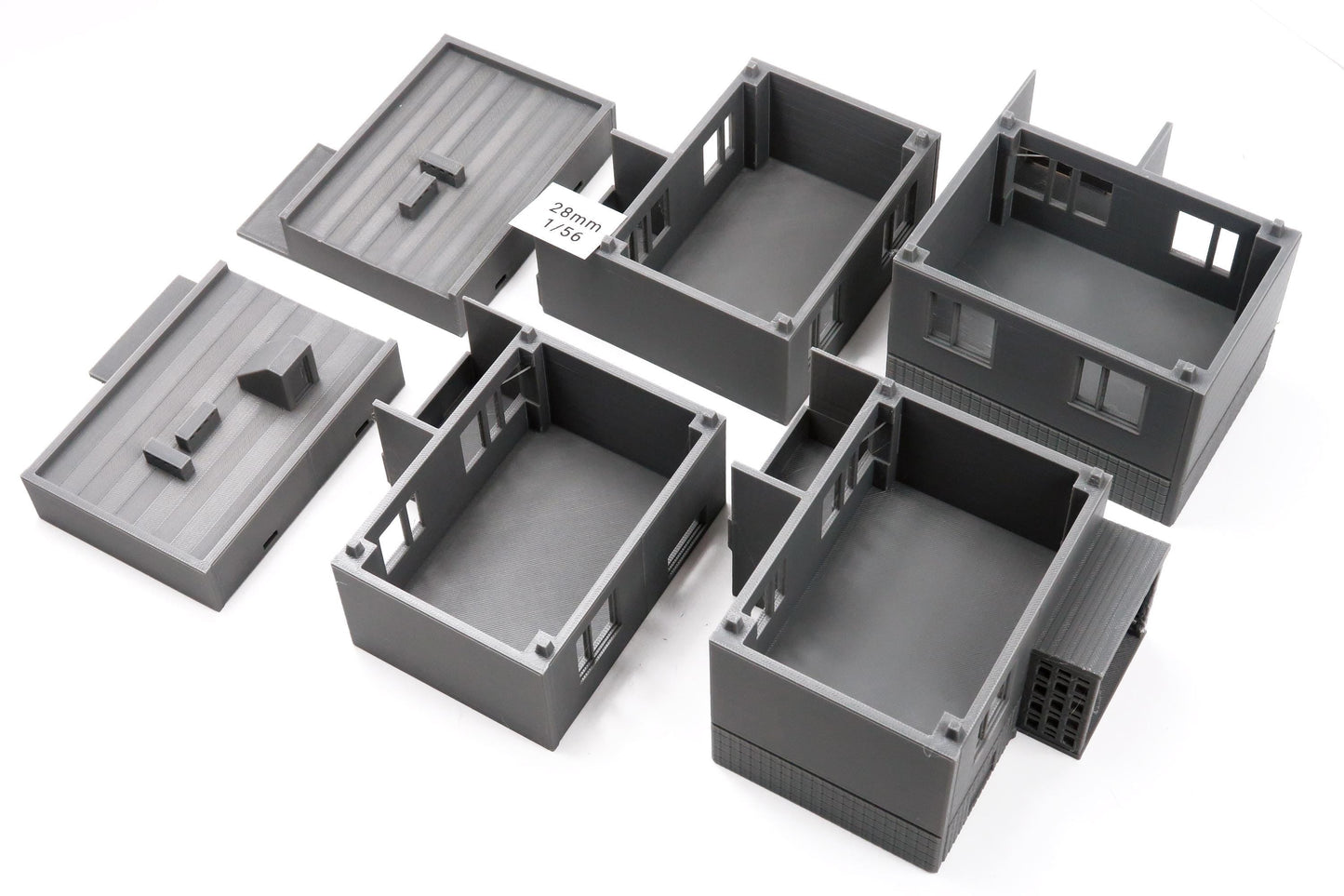Soviet Apartments Block Type 2 - Zona Alfa / Cold War in the East - 3D Printed Miniature Wargaming Terrain 28mm / 20mm / 15mm Scale