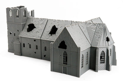 Oosterbeek Old Church - WW2 Intact or Damaged - 3D Printed Miniature Wargaming Terrain 28mm / 20mm / 15mm Scale