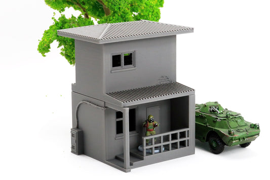 Zona Alfa Small Guard House / Cold War in the East - 3D Printed Miniature Wargaming Terrain 28mm / 20mm / 15mm Scale