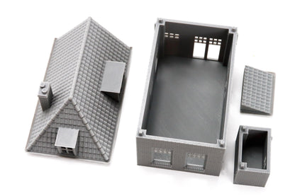 Oosterbeek WWII Single Storey House - 3D Printed Miniature Wargaming Terrain 28mm / 20mm / 15mm Scale