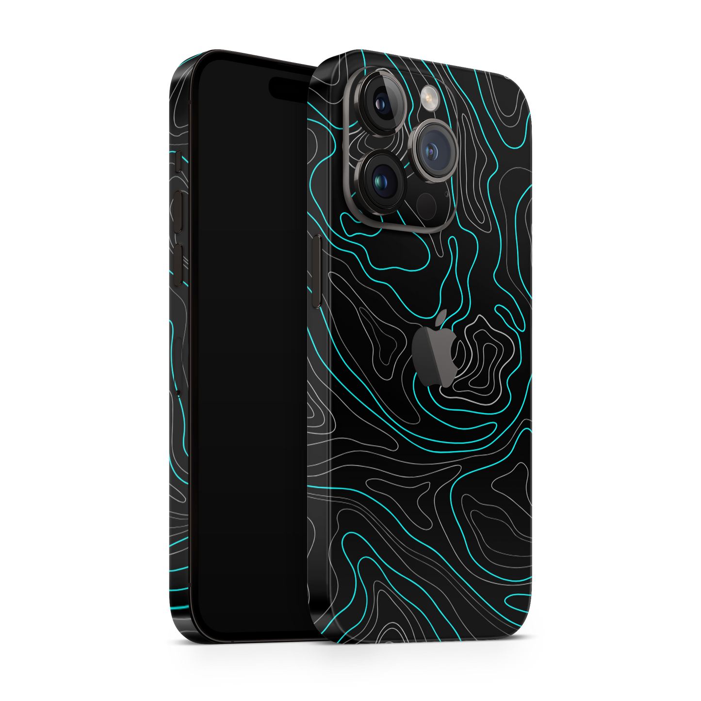 iPhone 15 Pro Max Skin Topo Blue Matt