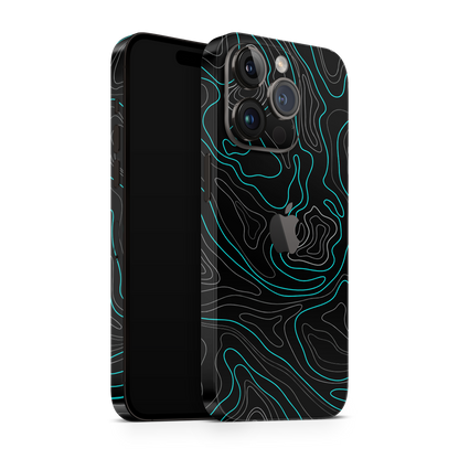 iPhone 16 Pro Skin Topo Blue Matt