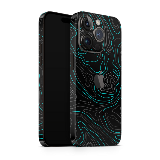 iPhone 12 Pro Max Skin Topo Blue Matt