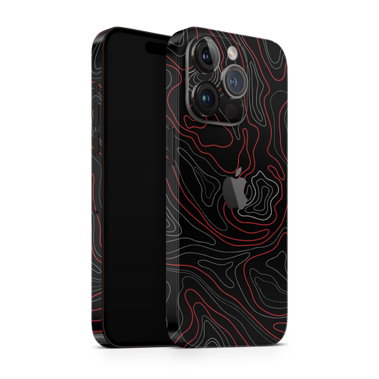 iPhone 16 Pro Max Skin Topo Red Matt