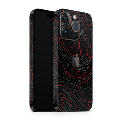 iPhone 13 Pro Skin Topo Red Matt
