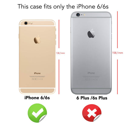 NALIA 360 Grad Handyhülle kompatibel mit iPhone 6 / 6s, Full-Cover & Glas vorne hinten Rundum Hülle Doppel-Schutz Dünn Ganzkörper Hard-Case Etui Handy-Tasche Bumper & Displayschutz