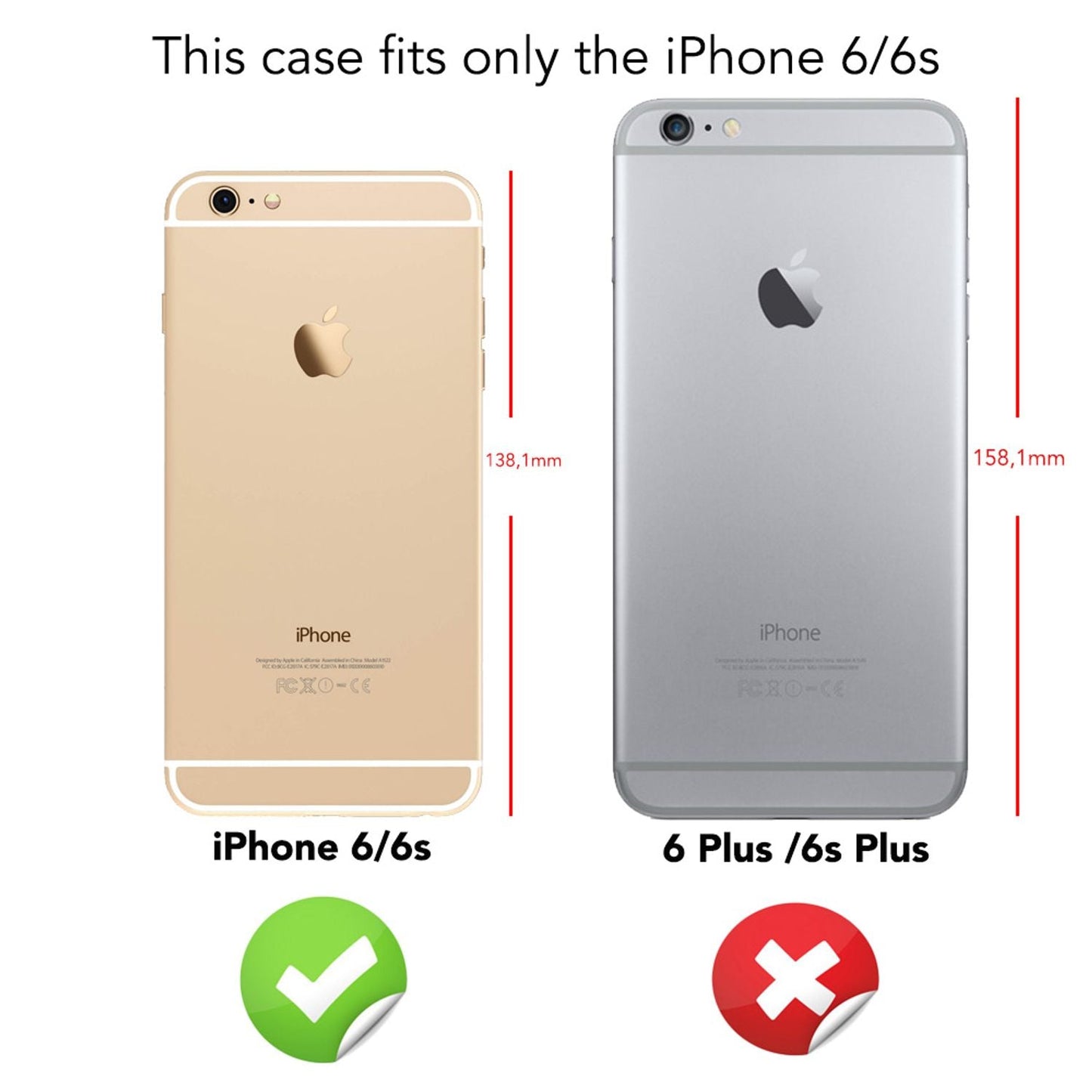 NALIA 360 Grad Handyhülle kompatibel mit iPhone 6 / 6s, Full-Cover & Glas vorne hinten Rundum Hülle Doppel-Schutz Dünn Ganzkörper Hard-Case Etui Handy-Tasche Bumper & Displayschutz