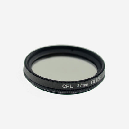 SYSTEM-S CPL Filter 37 mm Circular Polarizer Linse in Schwarz mit Hülle für iPhone XR