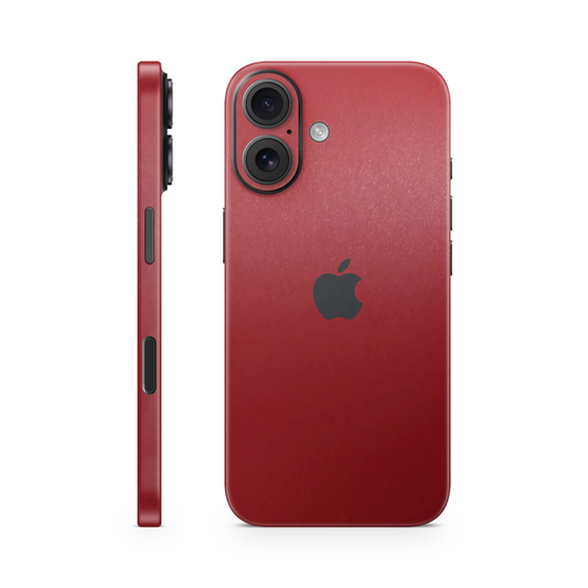 iPhone 16 Skin Matt Rot Metallic