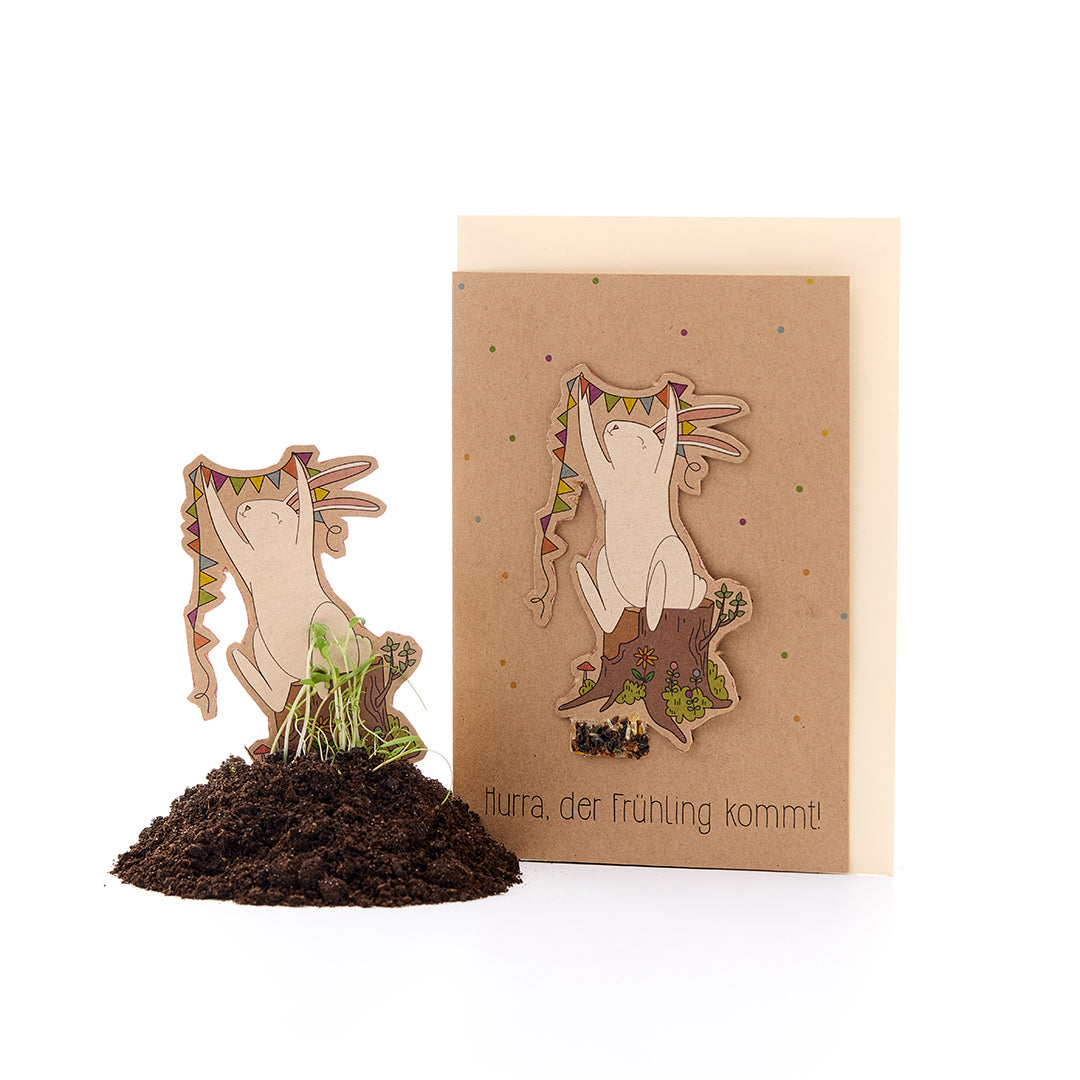 Easter card "Hurray, spring is coming"