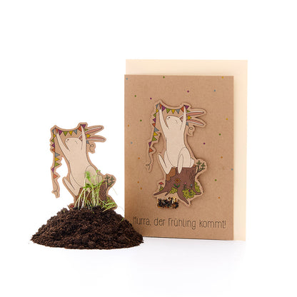 Easter card "Hurray, spring is coming"
