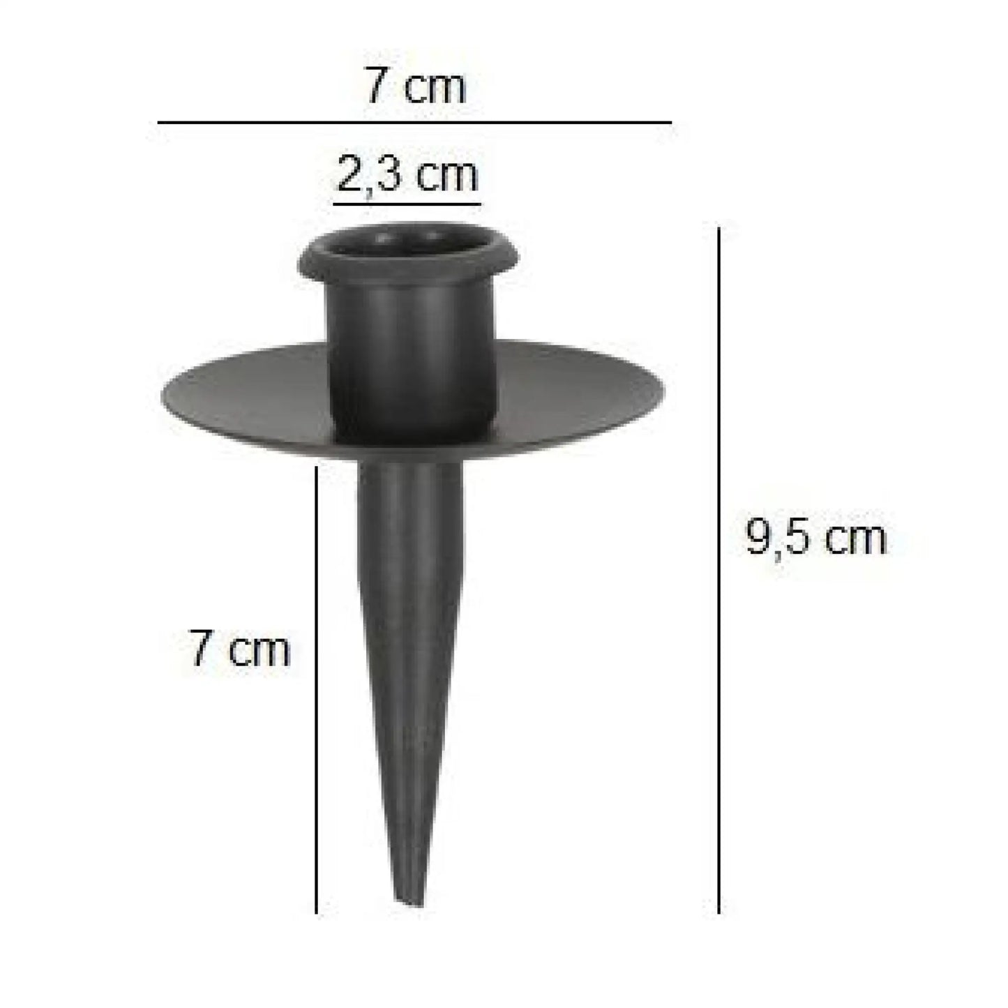Kerzenhalter für Flaschen Metall schwarz Stabkerzenhalter Tülle für Kranz