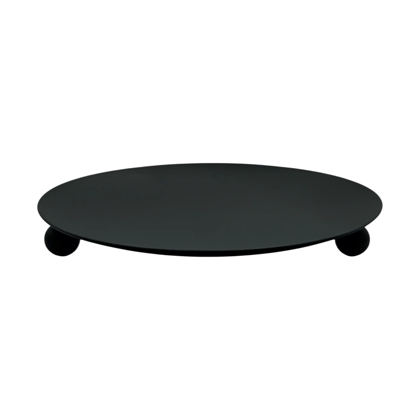 Kerzenhalter schwarz 4 Stück Stumpenkerzen Teller Kerzenteller Weihnachten 8,5 cm