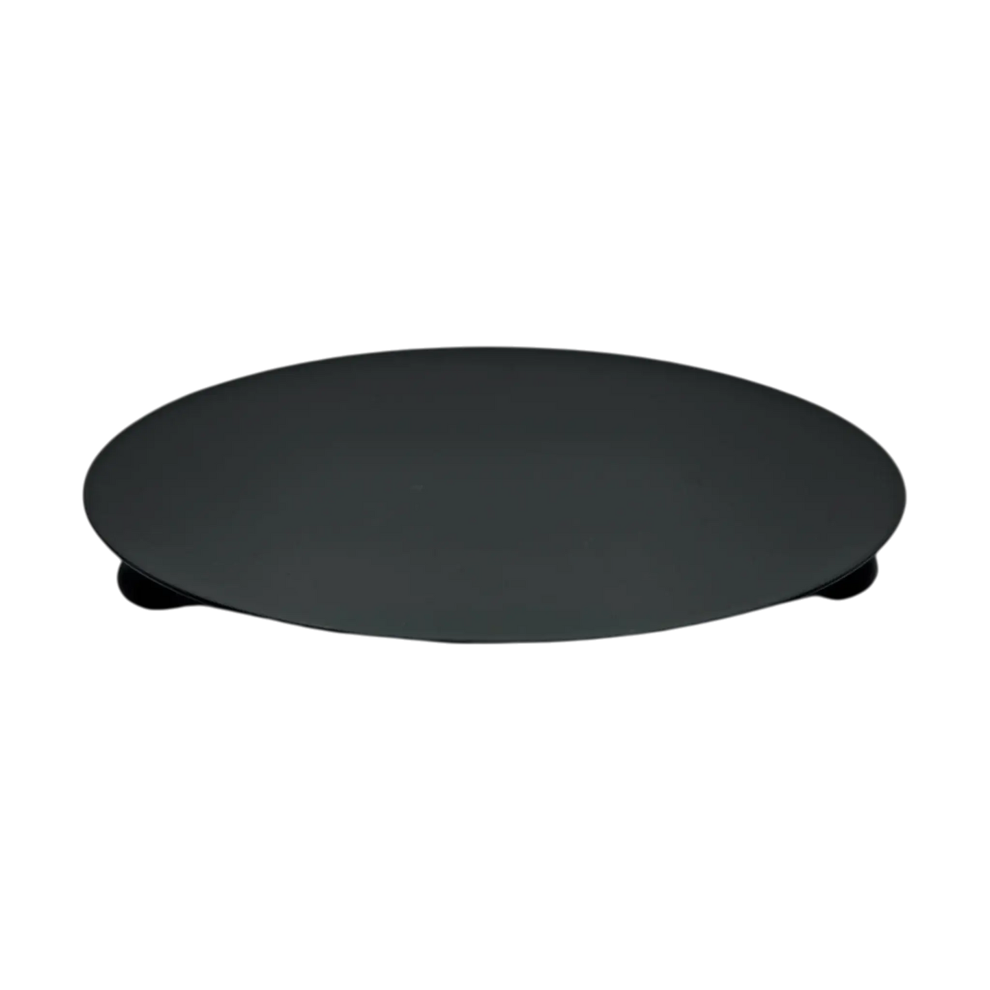 Kerzenhalter schwarz 4 Stück Stumpenkerzen Teller Kerzenteller Weihnachten 12 cm