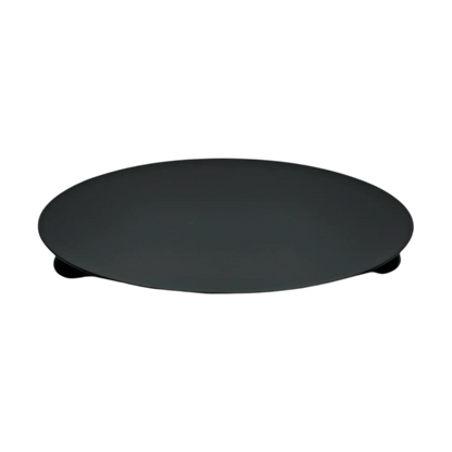 Kerzenhalter schwarz 4 Stück Stumpenkerzen Teller Kerzenteller Weihnachten 12 cm
