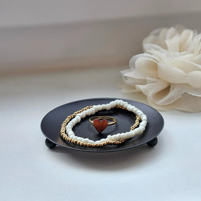 Kerzenhalter schwarz 4 Stück Stumpenkerzen Teller Kerzenteller Weihnachten 8,5 cm