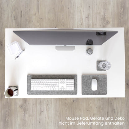 Felt and cork desk pad | 20 x 50 cm | light grey